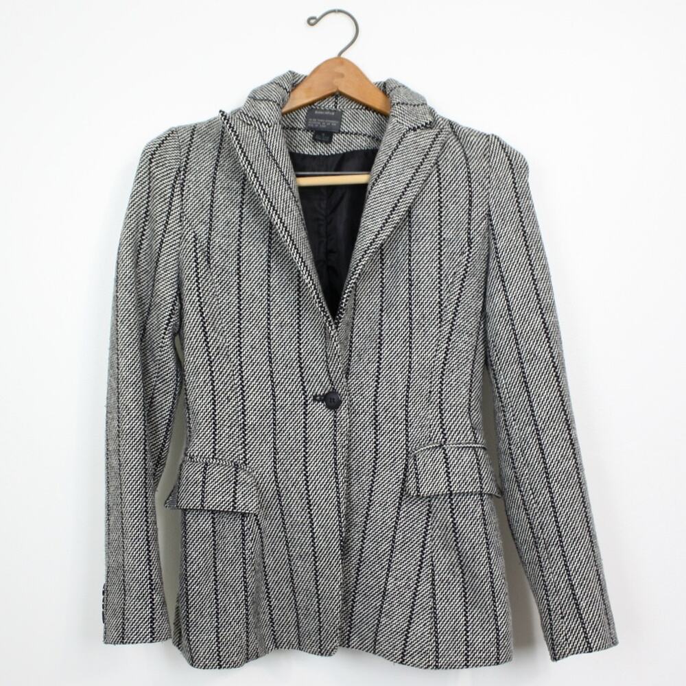 Vtg 80s Biancafive Power Suit Jacket Women's Size Small Gray